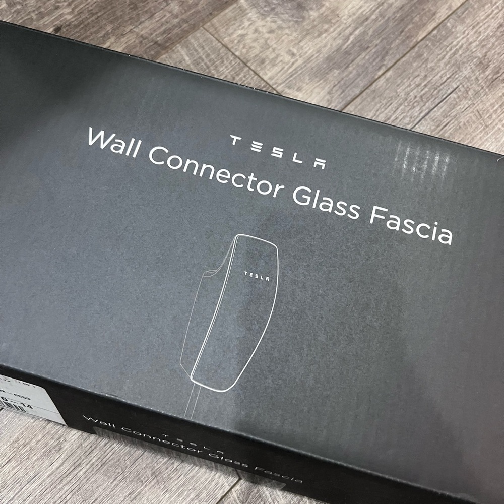 Wall connector glass cover fascia